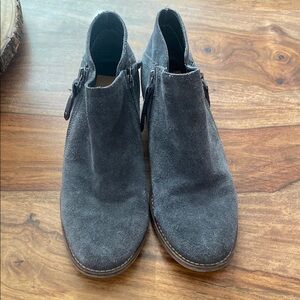Gray Suede Ankle Boots